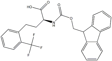 Fmoc-2-trifluoromethyl-L-homophenylalanine 구조식 이미지