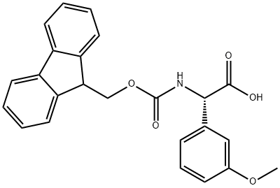 (S)-a-(Fmoc-amino)-3-methoxybenzeneacetic acid 구조식 이미지