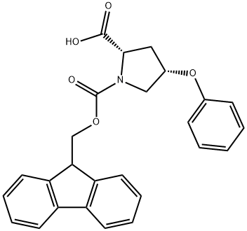 (2S,4S)-4-Phenoxy-1-Fmoc-2-pyrrolidinecarboxylic acid Structure