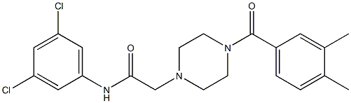 N-(3,5-dichlorophenyl)-2-[4-(3,4-dimethylbenzoyl)piperazin-1-yl]acetamide Structure