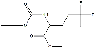 methyl 2-(tert-butoxycarbonylamino)-5,5-difluorohexanoate Structure