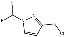 3-(Chloromethyl)-1-(difluoromethyl)pyrazole 구조식 이미지