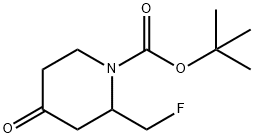 tert-Butyl 2-(fluoromethyl)-4-oxopiperidine-1-carboxylate Structure