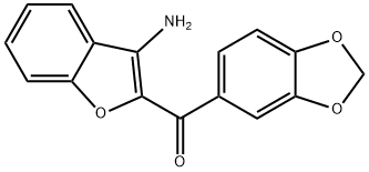 (3-Amino-benzofuran-2-yl)-benzo[1,3]dioxol-5-yl-methanone 구조식 이미지