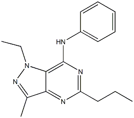 1-ethyl-3-methyl-N-phenyl-5-propylpyrazolo[4,3-d]pyrimidin-7-amine Structure