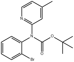 (2-Bromo-phenyl)-(4-methyl-pyridin-2-yl)-carbamic acid tert-butyl ester Structure