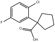 1-(2-chloro-5-fluorophenyl)cyclopentane-1-carboxylic acid 구조식 이미지