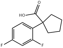 1-(2,4-difluorophenyl)cyclopentane-1-carboxylic acid 구조식 이미지