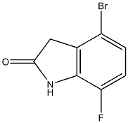 4-Bromo-7-fluoroindolin-2-one 구조식 이미지
