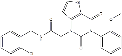 N-[(2-chlorophenyl)methyl]-2-[3-(2-methoxyphenyl)-2,4-dioxothieno[3,2-d]pyrimidin-1-yl]acetamide Structure