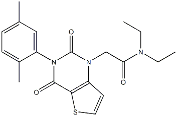 2-[3-(2,5-dimethylphenyl)-2,4-dioxothieno[3,2-d]pyrimidin-1-yl]-N,N-diethylacetamide Structure