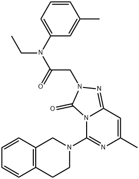 2-[5-(3,4-dihydro-1H-isoquinolin-2-yl)-7-methyl-3-oxo-[1,2,4]triazolo[4,3-c]pyrimidin-2-yl]-N-ethyl-N-(3-methylphenyl)acetamide Structure