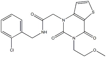 N-[(2-chlorophenyl)methyl]-2-[3-(2-methoxyethyl)-2,4-dioxothieno[3,2-d]pyrimidin-1-yl]acetamide Structure