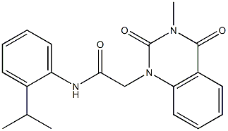 2-(3-methyl-2,4-dioxoquinazolin-1-yl)-N-(2-propan-2-ylphenyl)acetamide Structure