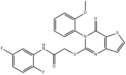 N-(2,5-difluorophenyl)-2-{[3-(2-methoxyphenyl)-4-oxo-3,4-dihydrothieno[3,2-d]pyrimidin-2-yl]sulfanyl}acetamide Structure