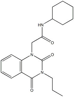 N-cyclohexyl-2-(2,4-dioxo-3-propylquinazolin-1-yl)acetamide Structure