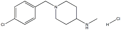 1-[(4-chlorophenyl)methyl]-N-methylpiperidin-4-amine:hydrochloride Structure