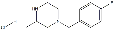 1-[(4-fluorophenyl)methyl]-3-methylpiperazine:hydrochloride Structure