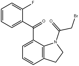 2-bromo-1-(7-(2-fluorobenzoyl)indolin-1-yl)ethanone Structure