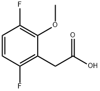 3,6-Difluoro-2-methoxyphenylacetic acid Structure
