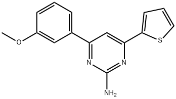 4-(3-methoxyphenyl)-6-(thiophen-2-yl)pyrimidin-2-amine 구조식 이미지