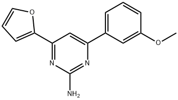 4-(furan-2-yl)-6-(3-methoxyphenyl)pyrimidin-2-amine 구조식 이미지