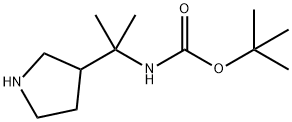 tert-butyl (2-(pyrrolidin-3-yl)propan-2-yl)carbamate 구조식 이미지