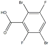 2,5-Dibromo-3,6-difluorobenzoic acid Structure