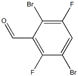 2,5-dibromo-3,6-difluorobenzaldehyde Structure