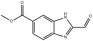 2-Formyl-1H-benzoimidazole-5-carboxylic acid methyl ester 구조식 이미지