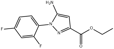 ethyl 5-amino-1-(2,4-difluorophenyl)-1H-pyrazole-3-carboxylate 구조식 이미지