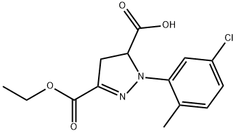 1-(5-chloro-2-methylphenyl)-3-(ethoxycarbonyl)-4,5-dihydro-1H-pyrazole-5-carboxylic acid Structure