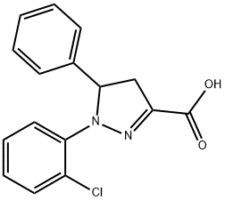 1-(2-chlorophenyl)-5-phenyl-4,5-dihydro-1H-pyrazole-3-carboxylic acid Structure