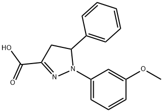 1-(3-methoxyphenyl)-5-phenyl-4,5-dihydro-1H-pyrazole-3-carboxylic acid Structure
