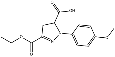 3-(ethoxycarbonyl)-1-(4-methoxyphenyl)-4,5-dihydro-1H-pyrazole-5-carboxylic acid Structure