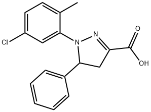 1-(5-chloro-2-methylphenyl)-5-phenyl-4,5-dihydro-1H-pyrazole-3-carboxylic acid 구조식 이미지