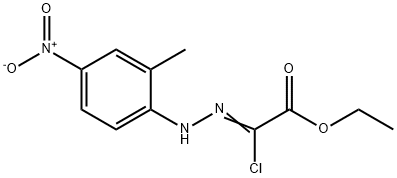 ethyl (2Z)-2-chloro-2-[2-(2-methyl-4-nitrophenyl)hydrazin-1-ylidene]acetate 구조식 이미지