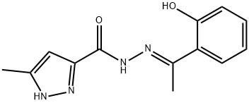 (E)-N-(1-(2-hydroxyphenyl)ethylidene)-3-methyl-1H-pyrazole-5-carbohydrazide 구조식 이미지