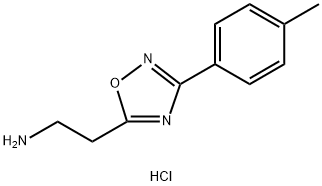 {2-[3-(4-methylphenyl)-1,2,4-oxadiazol-5-yl]ethyl}amine hydrochloride 구조식 이미지