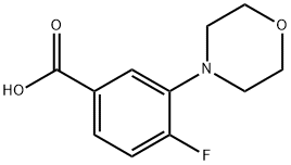 4-Fluoro-3-morpholin-4-yl-benzoic acid 구조식 이미지