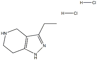 3-ethyl-4,5,6,7-tetrahydro-1H-pyrazolo[4,3-c]pyridine dihydrochloride Structure