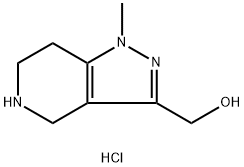 (1-methyl-4,5,6,7-tetrahydro-1H-pyrazolo[4,3-c]pyridin-3-yl)methanol dihydrochloride Structure