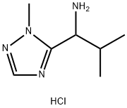 [2-methyl-1-(1-methyl-1H-1,2,4-triazol-5-yl)propyl]amine hydrochloride 구조식 이미지