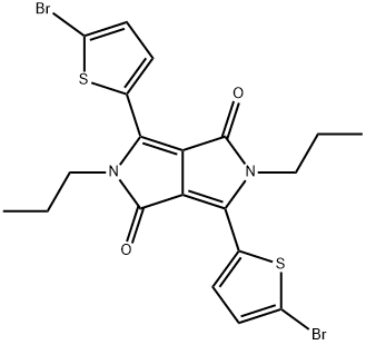 Pyrrolo[3,4-c]pyrrole-1,4-dione, 3,6-bis(5-bromo-2-thienyl)-2,5-dihydro-2,5-dipropyl- 구조식 이미지