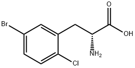 5-Bromo-2-chloro-D-phenylalanine Structure