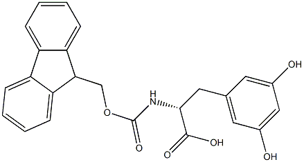 Fmoc-3,5-Dihydroxy-D-Phenylalanine 구조식 이미지