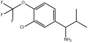 1-[3-CHLORO-4-(TRIFLUOROMETHOXY)PHENYL]-2-METHYLPROPYLAMINE Structure