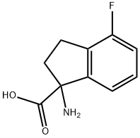 1-AMINO-4-FLUORO-2,3-DIHYDRO-1H-INDENE-1-CARBOXYLIC ACID Structure