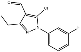5-chloro-3-ethyl-1-(3-fluorophenyl)-1H-pyrazole-4-carbaldehyde 구조식 이미지