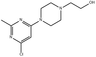 2-(4-(6-chloro-2-methylpyrimidin-4-yl)piperazin-1-yl)ethanol 구조식 이미지
